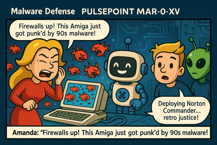 Digital piranhas on Amiga screen