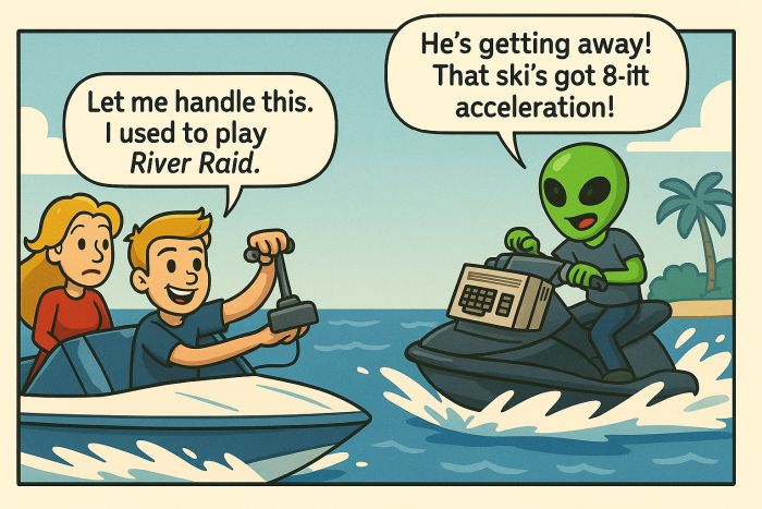 Bylla and Amanda chase a suspect on the water while Ryqn rides a jet ski
